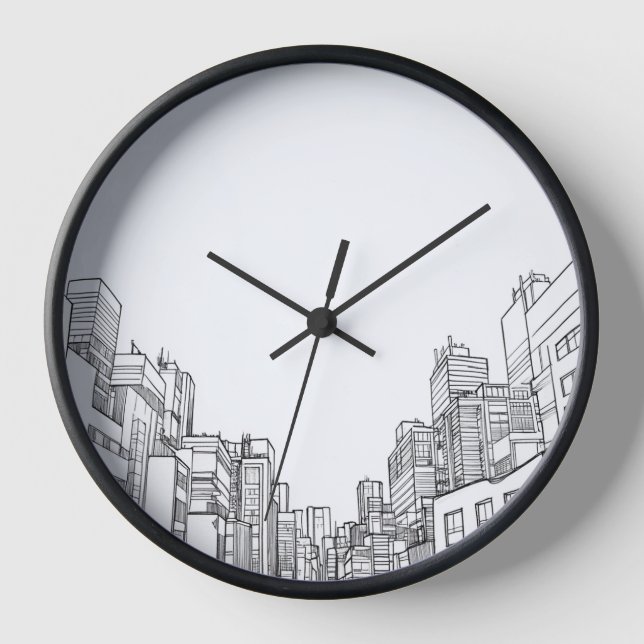 Architecture Drawing Design Clock (Front)