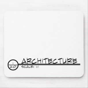 Architecture Drawing Title Mousepad (dark)