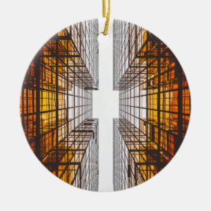architecture facade buildings windows ceramic tree decoration