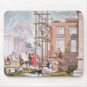 Architecture, from a series of four illustrating t mouse mat
