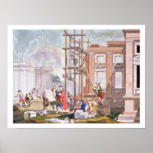 Architecture, from a series of four illustrating t poster