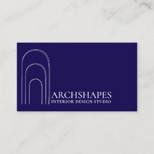 Architecture Geometry Interior Designer navy Business Card