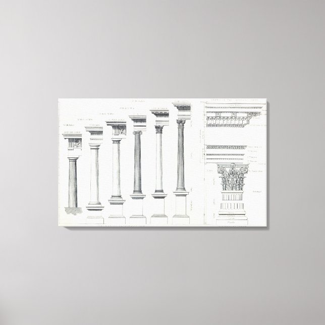 Architecture I: Orders of Architecture Canvas Print (Front)