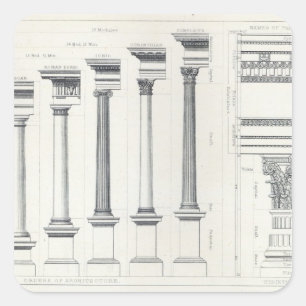 Architecture I: Orders of Architecture Square Sticker