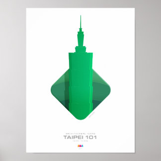 Architecture Icons - Taipei 101 Poster