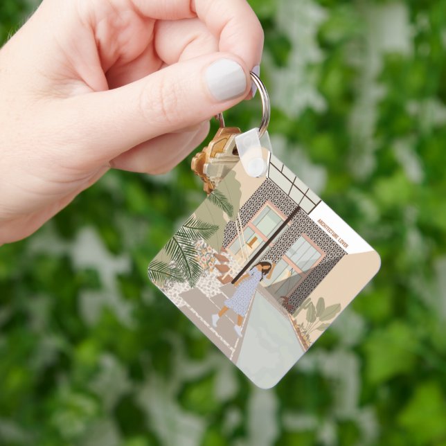 Architecture lover, Star House of Xavier Salas Key Ring (Hand)