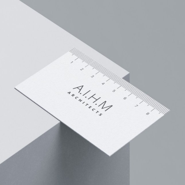 Architecture Master Planning Interior Design Ruler Business Card (Perfect for business)