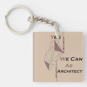 architecture, modern design, geometric art, black  key ring