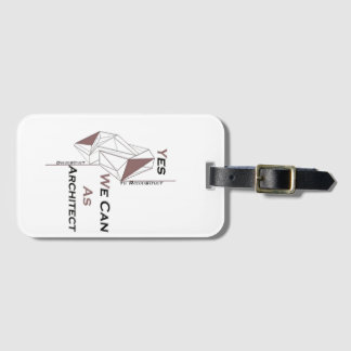 architecture, modern design, geometric art, black  luggage tag