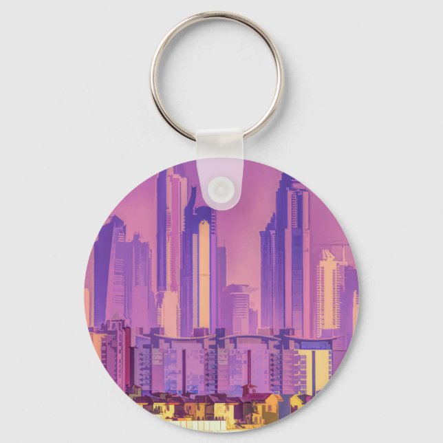 Architecture Of Dubai Art Key Ring (Front)