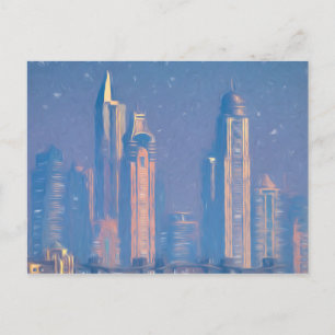 Architecture Of Dubai Art Postcard