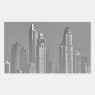 Architecture Of Dubai Rectangular Sticker