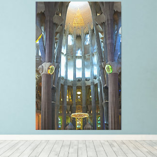 Architecture of Gaudi's Sagrada Familia Canvas Print