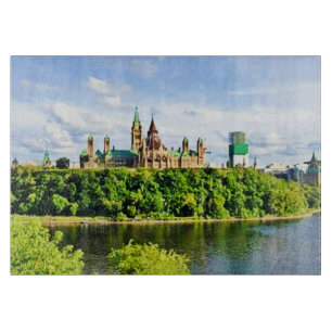 Architecture of Parliament Hill Ottawa. Buy Now Cutting Board