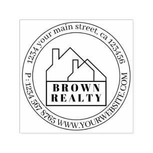 Architecture Rental Agent House Real Estate Self-inking Stamp