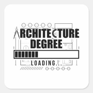 Architecture students Architect Profession Gifts Square Sticker