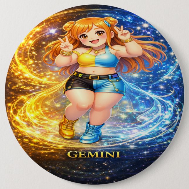 Archive Galaxy: Gemini Vocal Twins 6 Cm Round Badge (Front)
