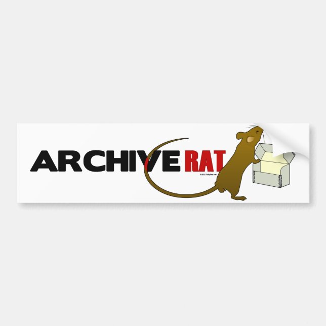 Archive Rat (Version 2) Bumper Sticker (Front)