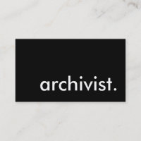 archivist.