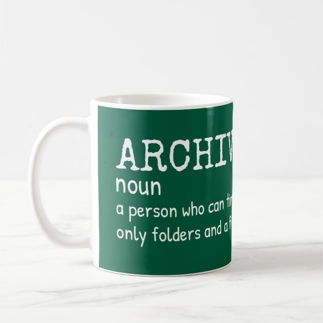 Archivist Definition – Library Humour Mug (Left)