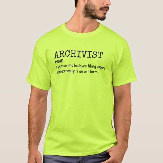 Archivist Humour Definition Men’s Shirt (Front)