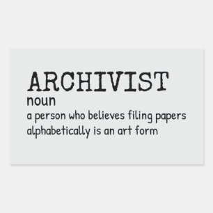 Archivist Job Definition Sticker