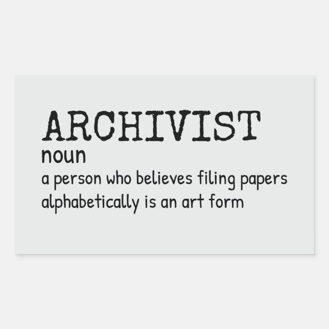 Archivist Job Definition Sticker (Front)