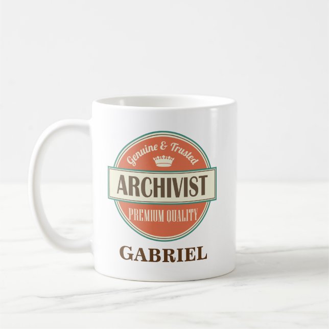 Archivist Personalised Office Mug Gift (Left)