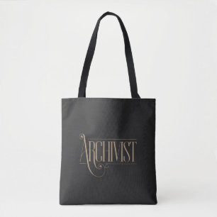 Archivist – Vintage Elegant Typography Tote Bag