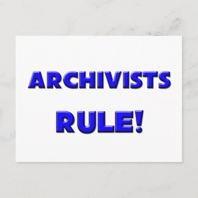 Archivists Rule! Postcard (Front)