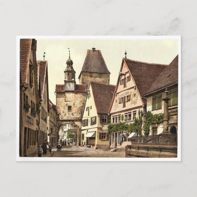 Archway and St. Mark's Tower, Rothenburg (i.e. ob Postcard (Front)