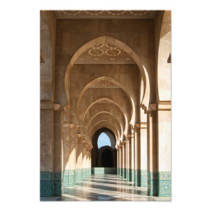 Archway at Hassan II Mosque, Casablanca, Morocco Photo Print