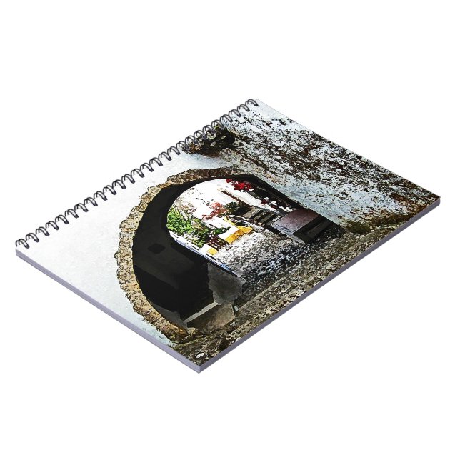 Archway in Obidos Portugal Notebook (Left Side)