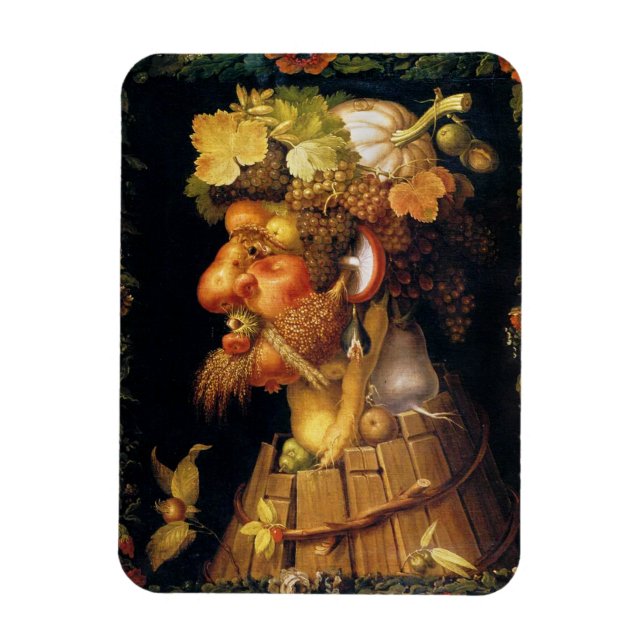 Arcimboldo Autumn Magnet (Vertical)