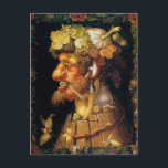Arcimboldo Autumn Postcard<br><div class="desc">Arcimboldo Autumn postcard. Oil painting on canvas from 1573. Giuseppe Arcimboldo was one of the most unique and bizarre painters of the baroque period. Arcimboldo was famous for his incredibly detailed portraits arranged out of fruits, vegetables and other common foods. Autumn is the artist allegorical depiction of autumn feauturing fall...</div>