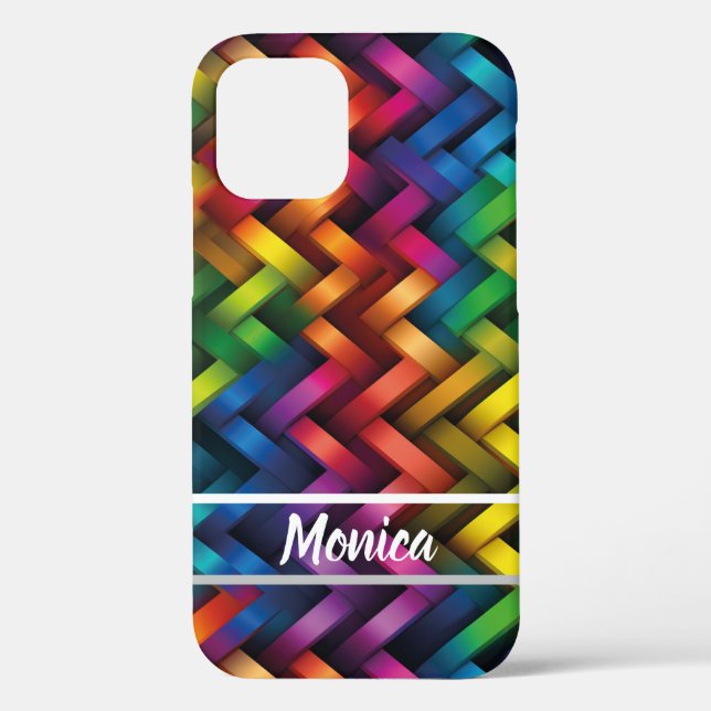 Arcoíris de Geometría Vibrante Case-Mate iPhone Case (Back)