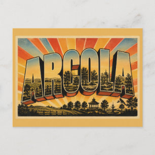 Arcola Illinois Farmland Prairie Park Art Postcard