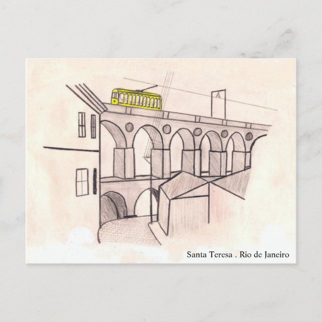 Arcos da Lapa,Santa Teresa, Rio de Janeiro Holiday Postcard (Front)