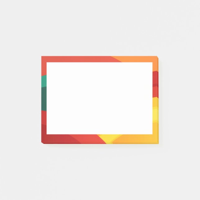 Arcs in vibrant colours post-it notes (Front)