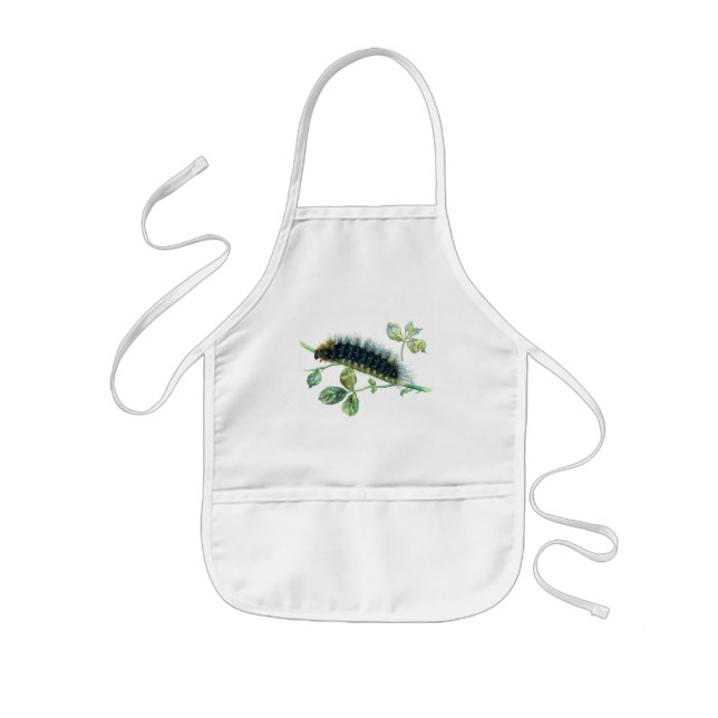 Arctia caja caterpillar kids apron (Front)