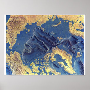 " Arctic: 1971 The Arctic OCEAN FLOOR map ... Poster