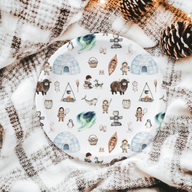 Arctic Adventure Birthday Party Paper Plate (Creator Uploaded)
