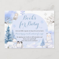 ARCTIC ANIMAL Snowflake Baby Shower Books for Baby