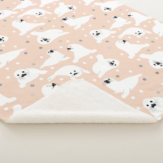 Arctic Animals Collection- Seals Sherpa Blanket (3/4)