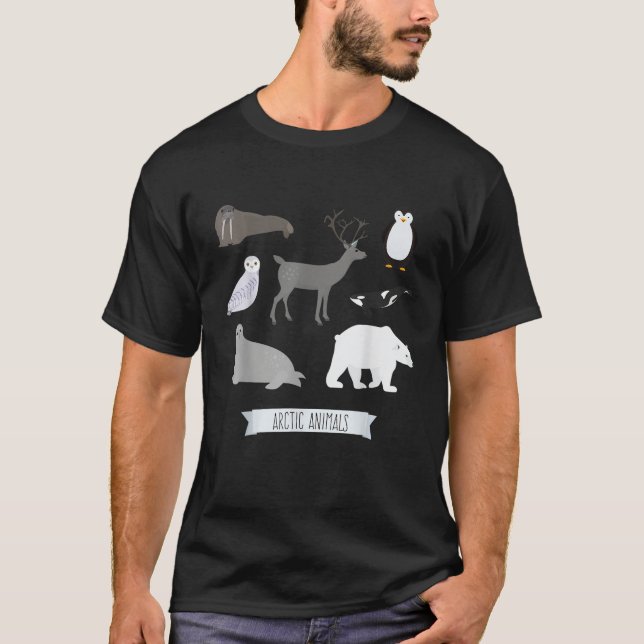 Arctic Animals Gift Walrus Penguin Polar Bear Arct T-Shirt (Front)