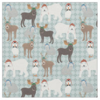 Arctic Animals in Winter Hats Christmas