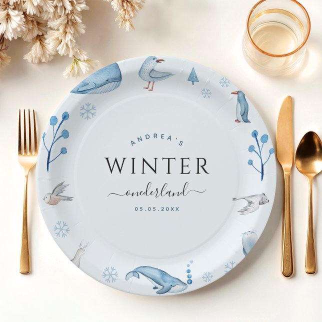 Arctic Animals Winter Onederland Plates (Creator Uploaded)