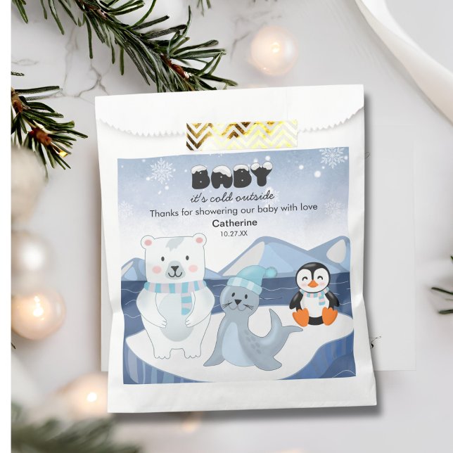 Arctic Animals Winter Wonderland Baby Shower Favour Bags (Creator Uploaded)