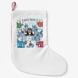 Arctic Antics Christmas Stocking | Cute Penguin DJ