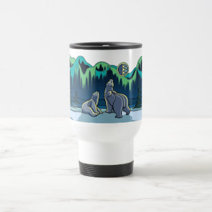 Arctic Art Bear Travel Mug Polar Bear Cup